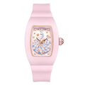 Pink peacock women's watch with 3D peacock dial and crystal accents,WSD9997:EA,