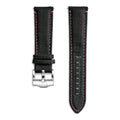 22mm Nylon Leather Watch Strap | Black Wishdoit Watches