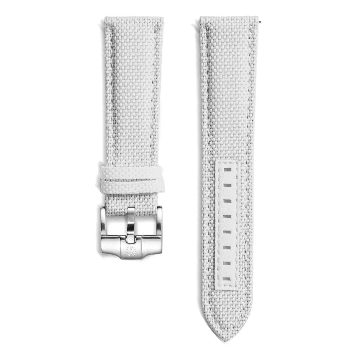 22mm Nylon Leather Watch Strap White Wishdoit Watches