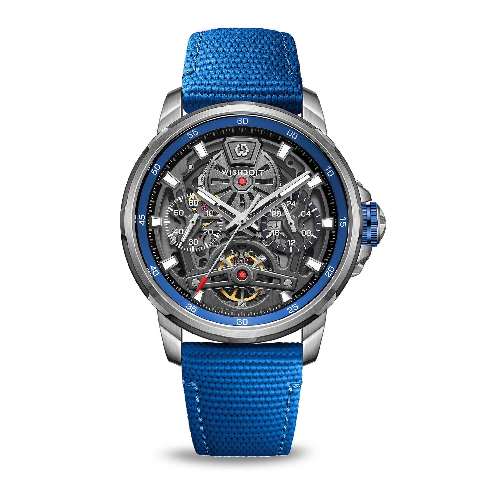 The Aristos Automatic - Silver Watch (Blue strap) Wishdoit Watches