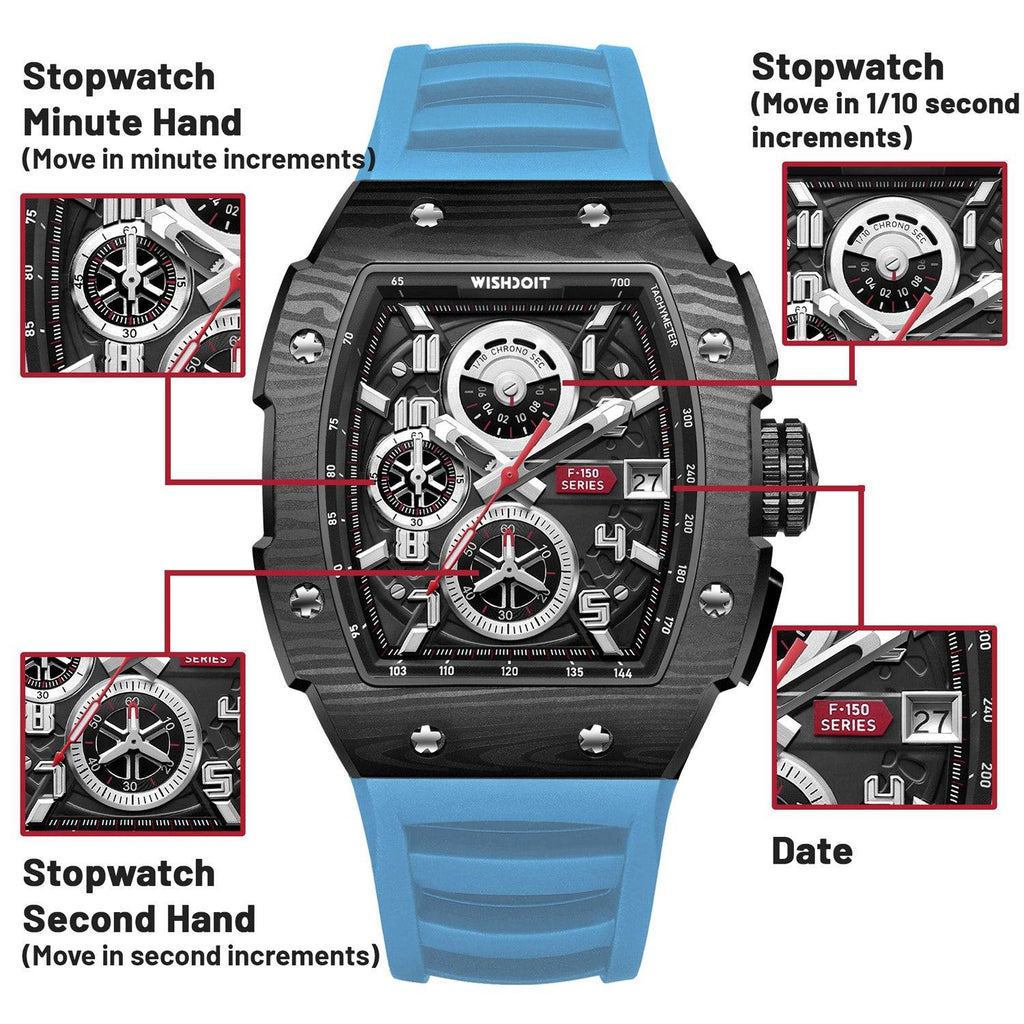 Racing F-150 Chronograph Quartz Black Blue Watch | Wishdoit