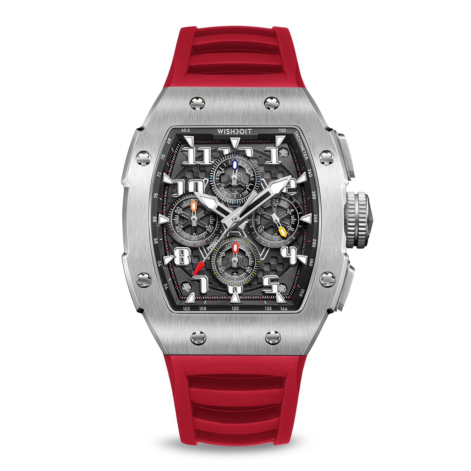 Racing GT 2.0 Chronograph Quartz Watch - Silver Red | Wishdoit Watches