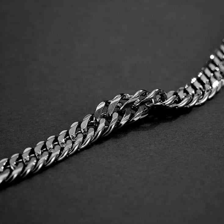 Curb Chain Necklace | Sterling Silver - Wishdoit WatchesCurb Chain Necklace - 4mm*50cm