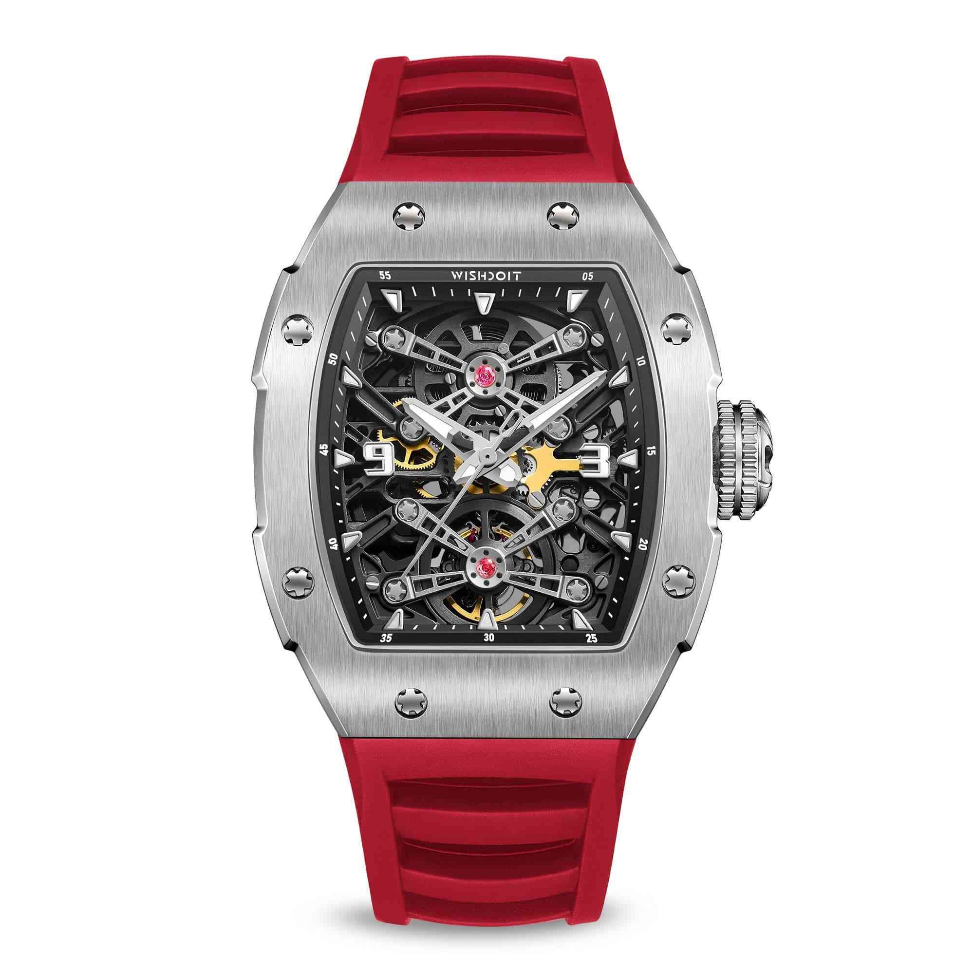 Captain Kidd Mechanical Watches- Silvery Red | Wishdoit Watches