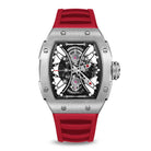 Buy Quartz Sports Skeleton Silver Red Watch In Wishdoit Watches