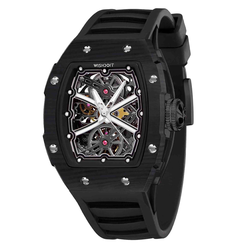 Best Mens Automatic Mechanical Runway Black Watch In Wishdoit Watches