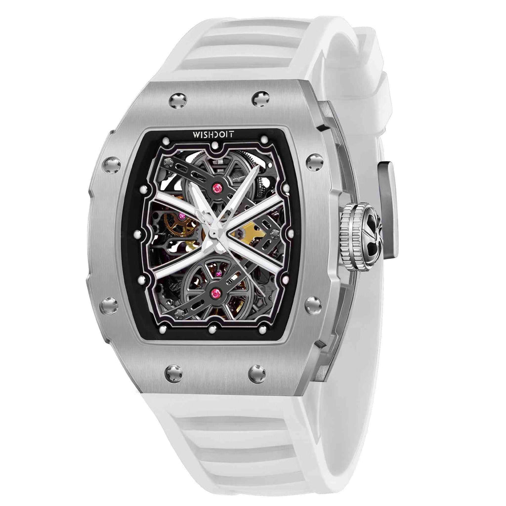 Best Mens Automatic Mechanical Runway Silver White Watch In Wishdoit Watches
